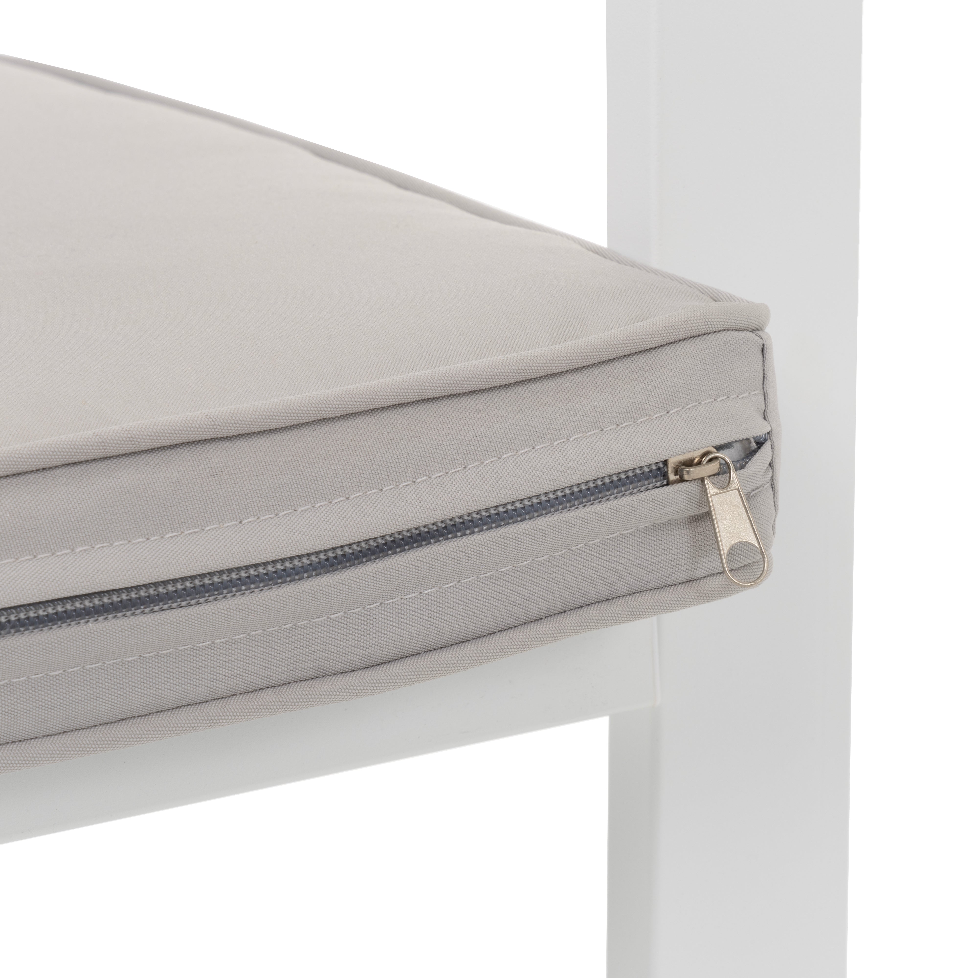 VESTIAMO CASA GIARDINO - Set da giardino in acciaio Bianco con Doghe Effetto Legno Antracite